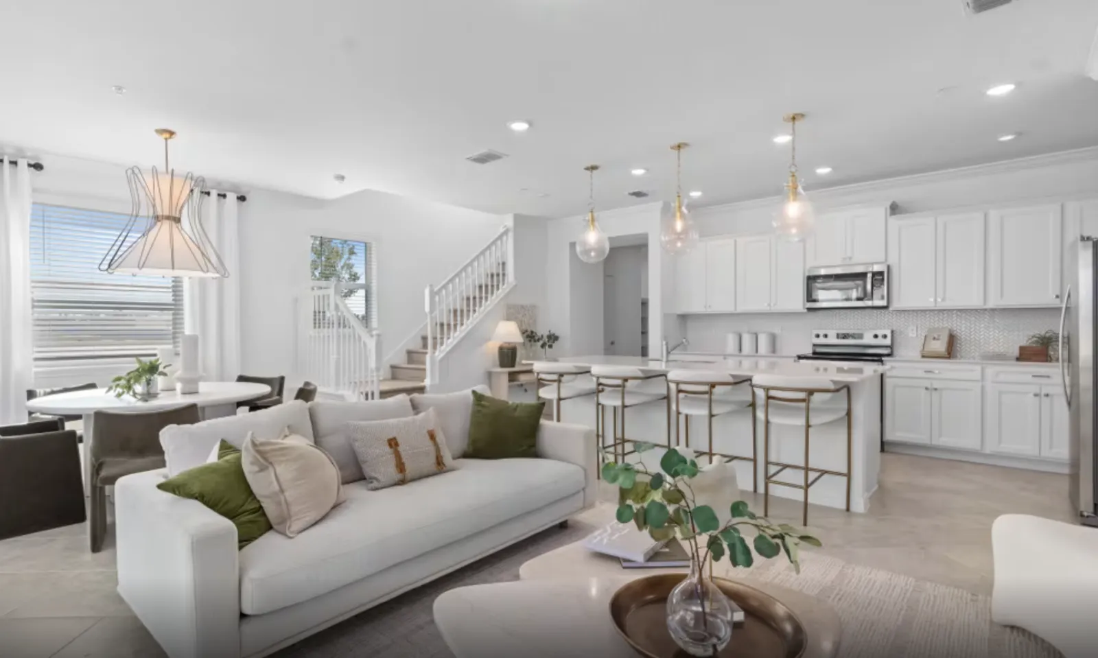 Open-concept living and kitchen in a Windsor Cay vacation home