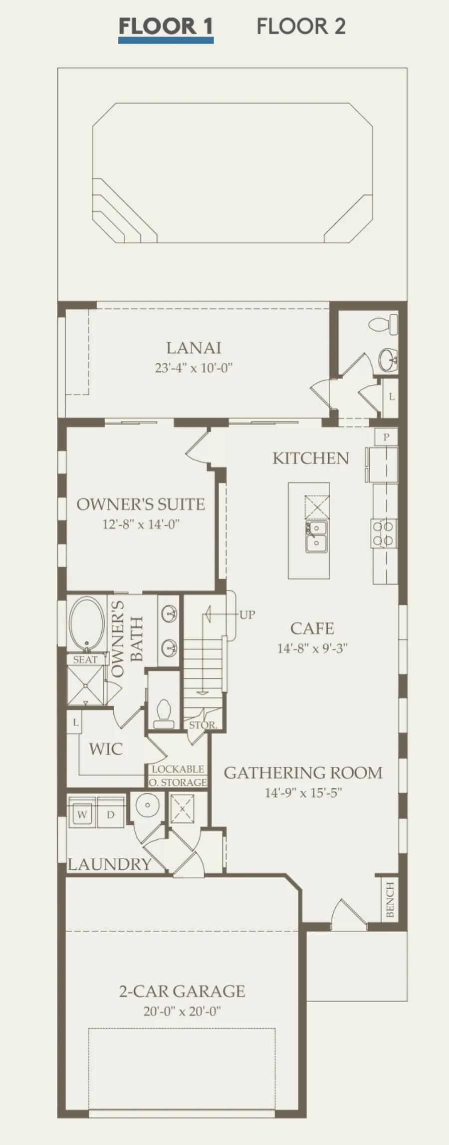 Lakeshore Floor 2 layout, 5 bedrooms, 5.5 baths