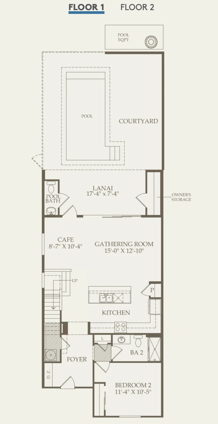 Winstone Floor 1 layout, 5 bedrooms, 4 baths